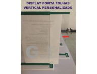 DISPLAY ACRÍLICO T PORTA FOLHAS VERTICAL- DISPLAY VERTICAL PERSONALIZADO 